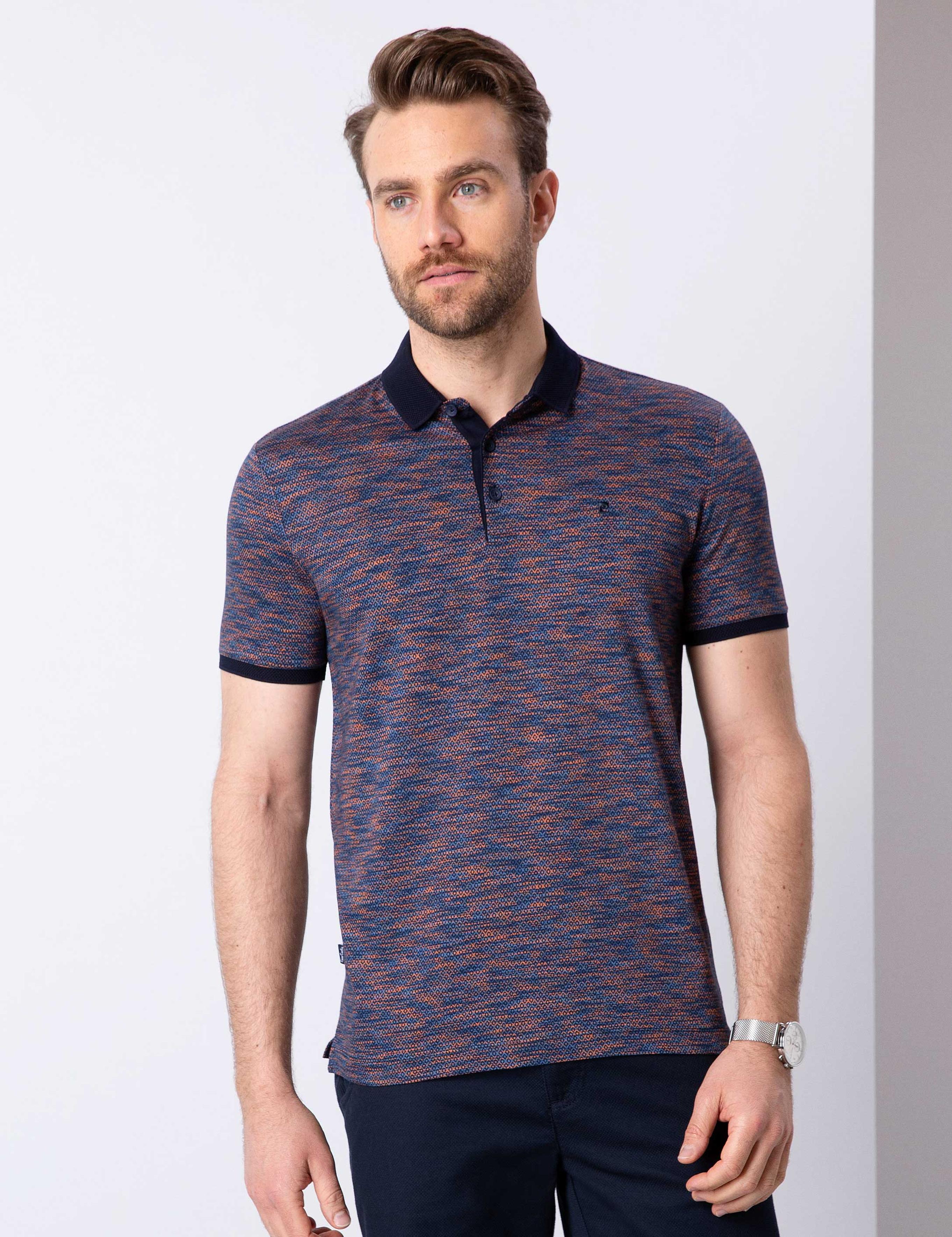 Koyu Mavi Slim Fit Tişört