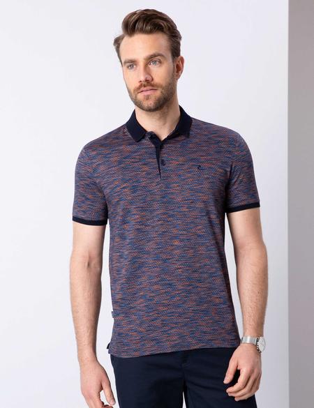 Koyu Mavi Slim Fit Tişört - 50202628008