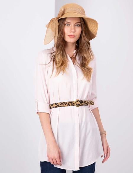 Toz Pembe Comfort Fit Uzun Kollu Gömlek - 50202629083