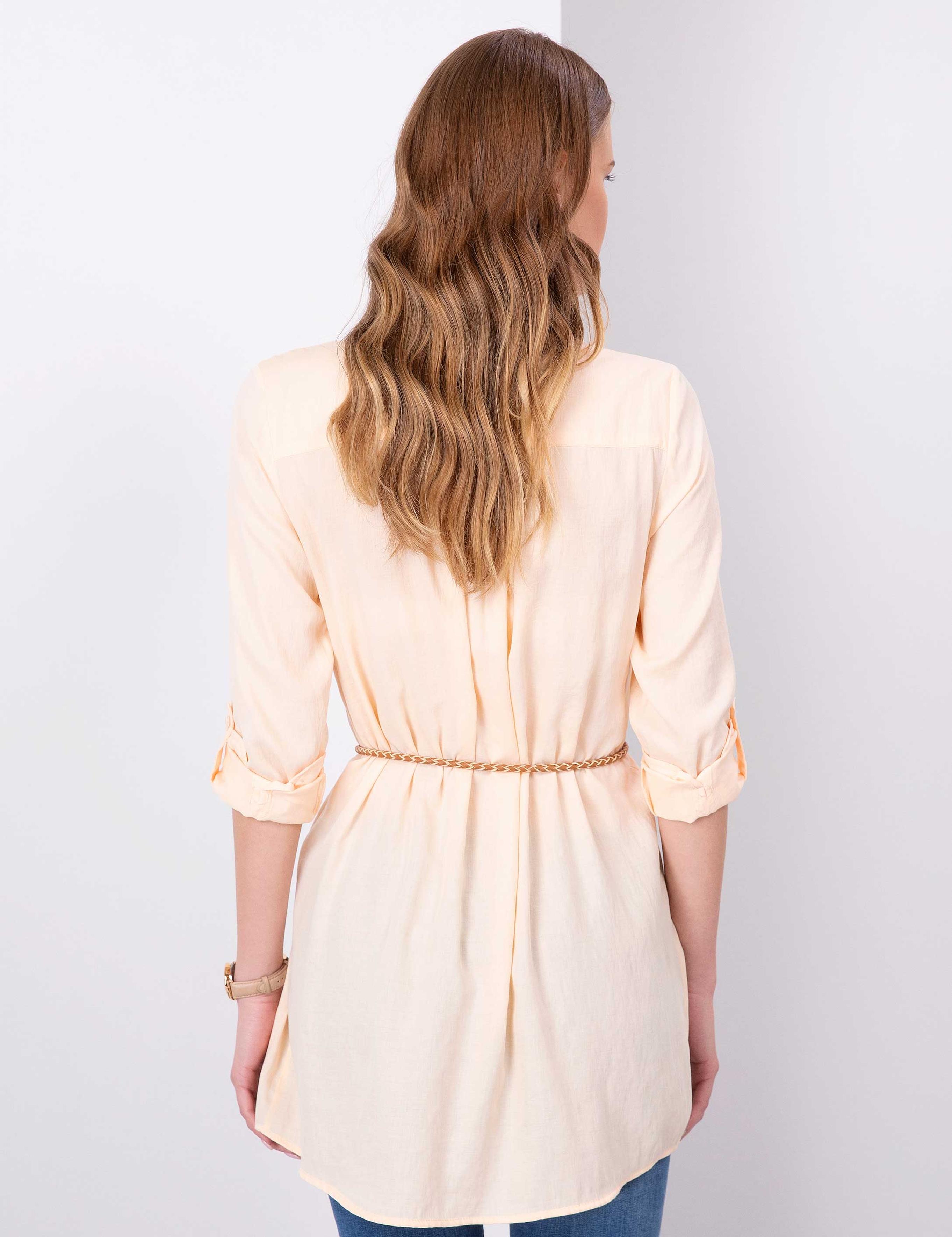 Yavruağzı Comfort Fit Uzun Kollu Gömlek