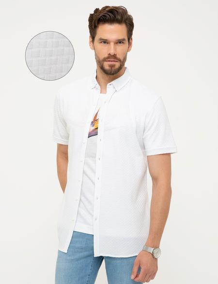 Beyaz Slim Fit Polo Yaka T-Shirt - 50202654001