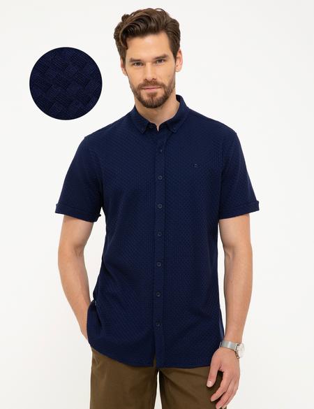 Lacivert Slim Fit Polo Yaka T-Shirt - 50202654012
