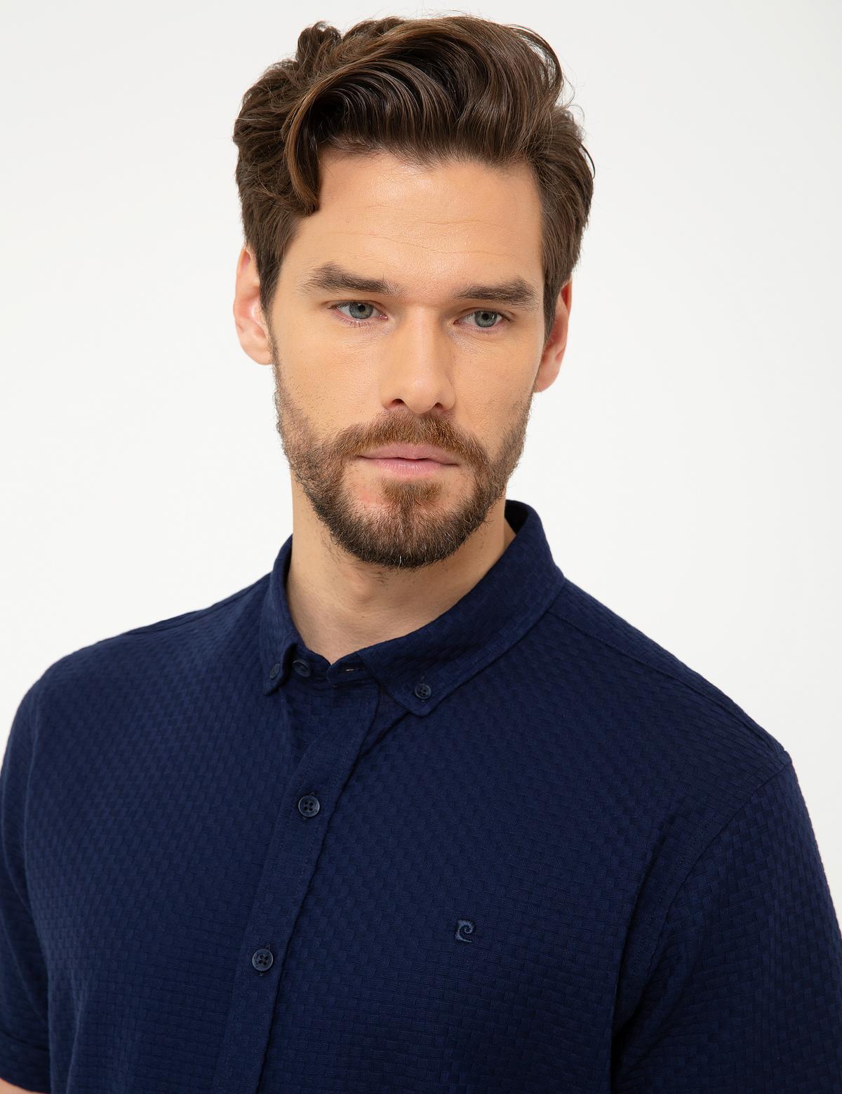 Lacivert Slim Fit Polo Yaka T-Shirt - 50202654012