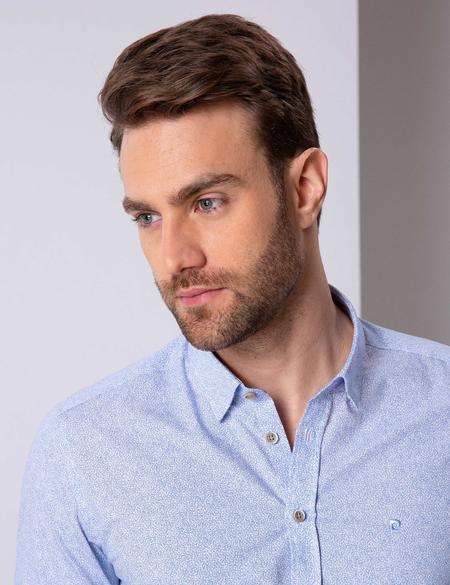 Açık Mavi Slim Fit Gömlek - 50202797002