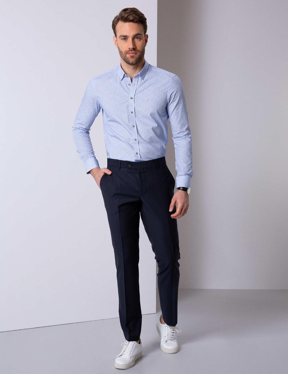 Açık Mavi Slim Fit Gömlek - 50202797002