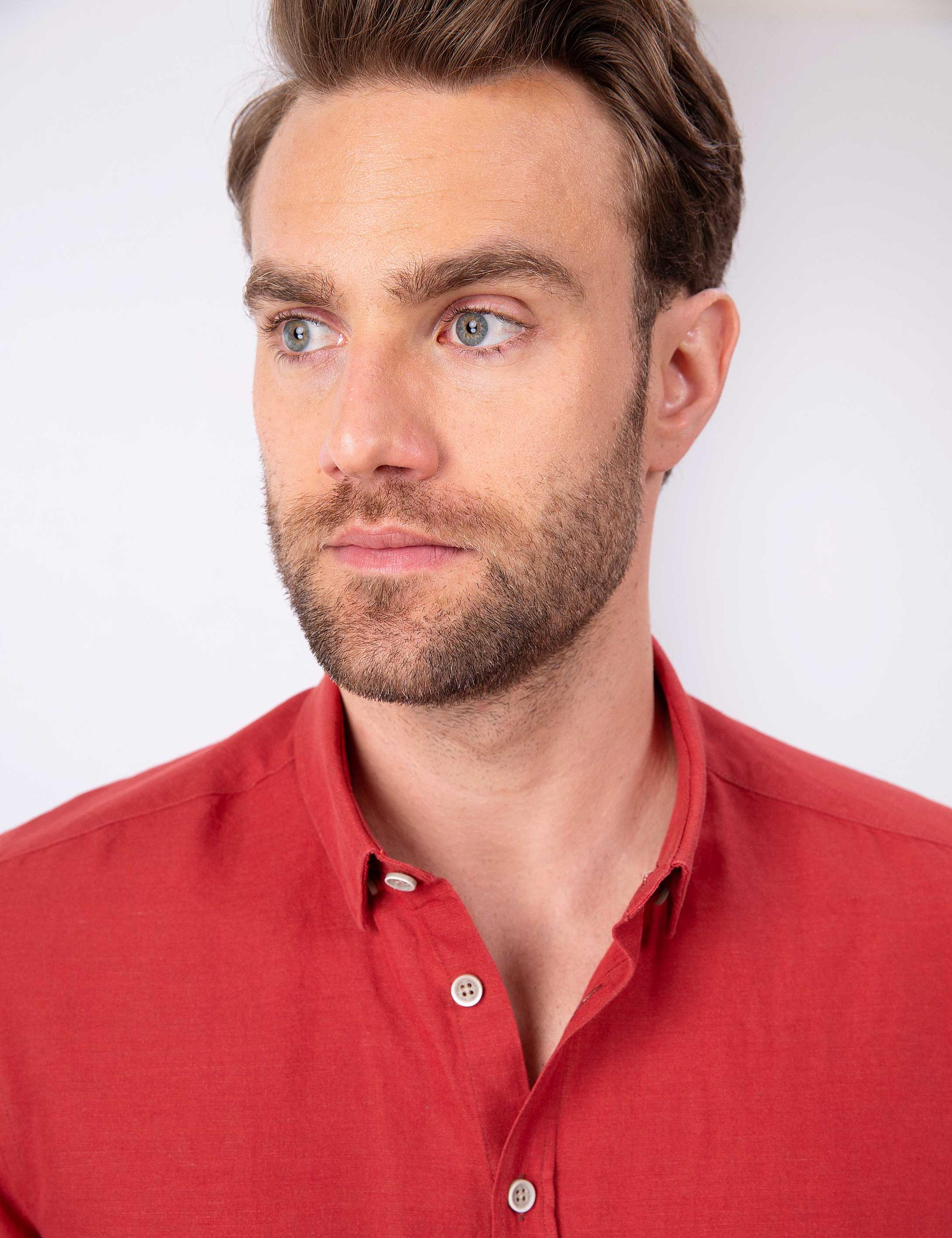 Kiremit Slim Fit Uzun Kollu Gömlek