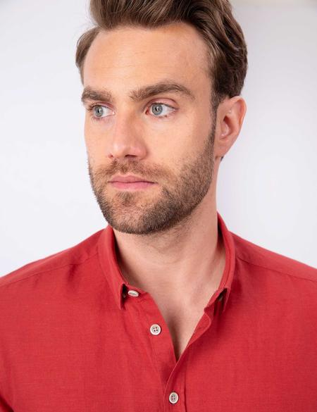 Kiremit Slim Fit Uzun Kollu Gömlek - 50202802067