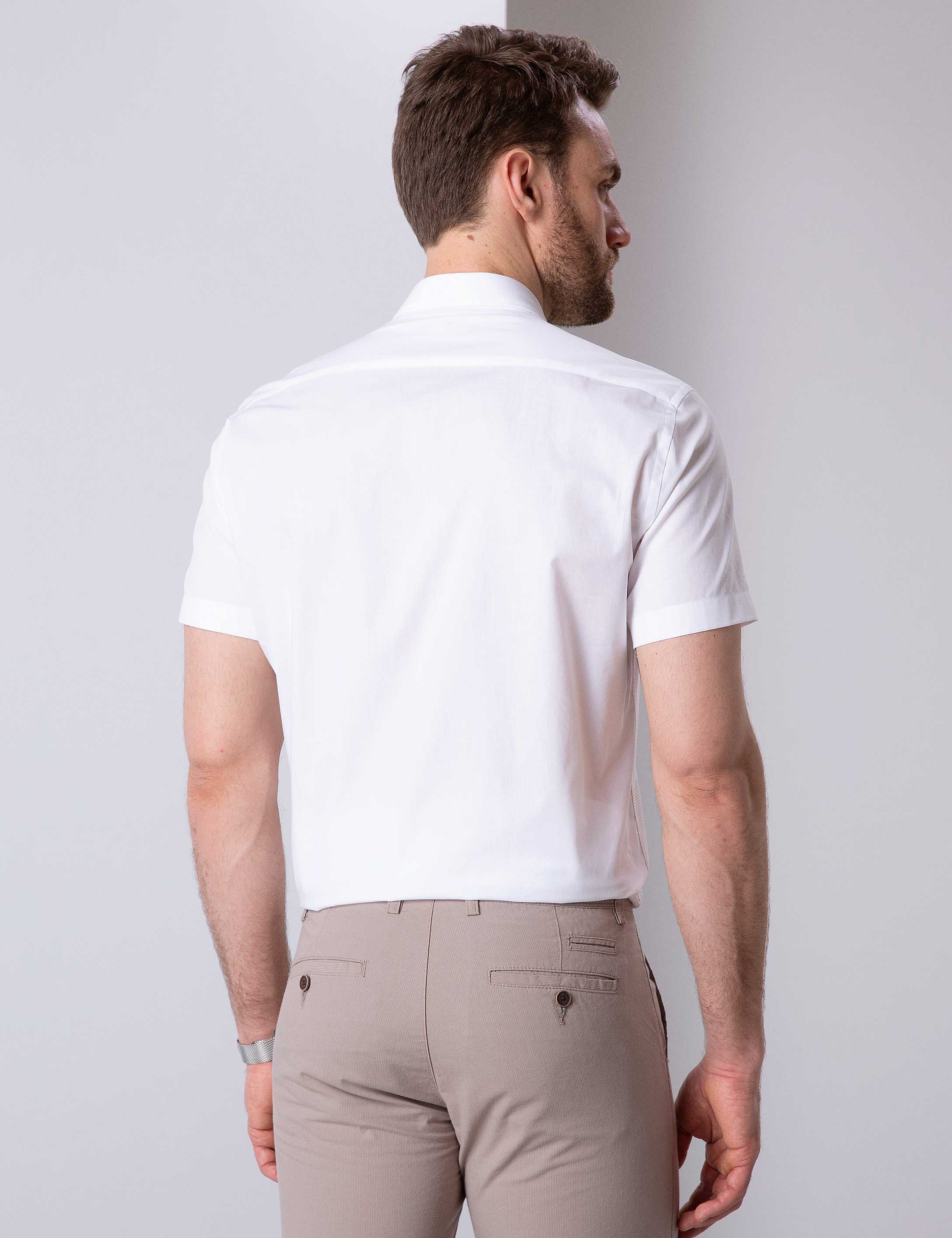 Sarı Regular Fit Kısa Kollu Gömlek