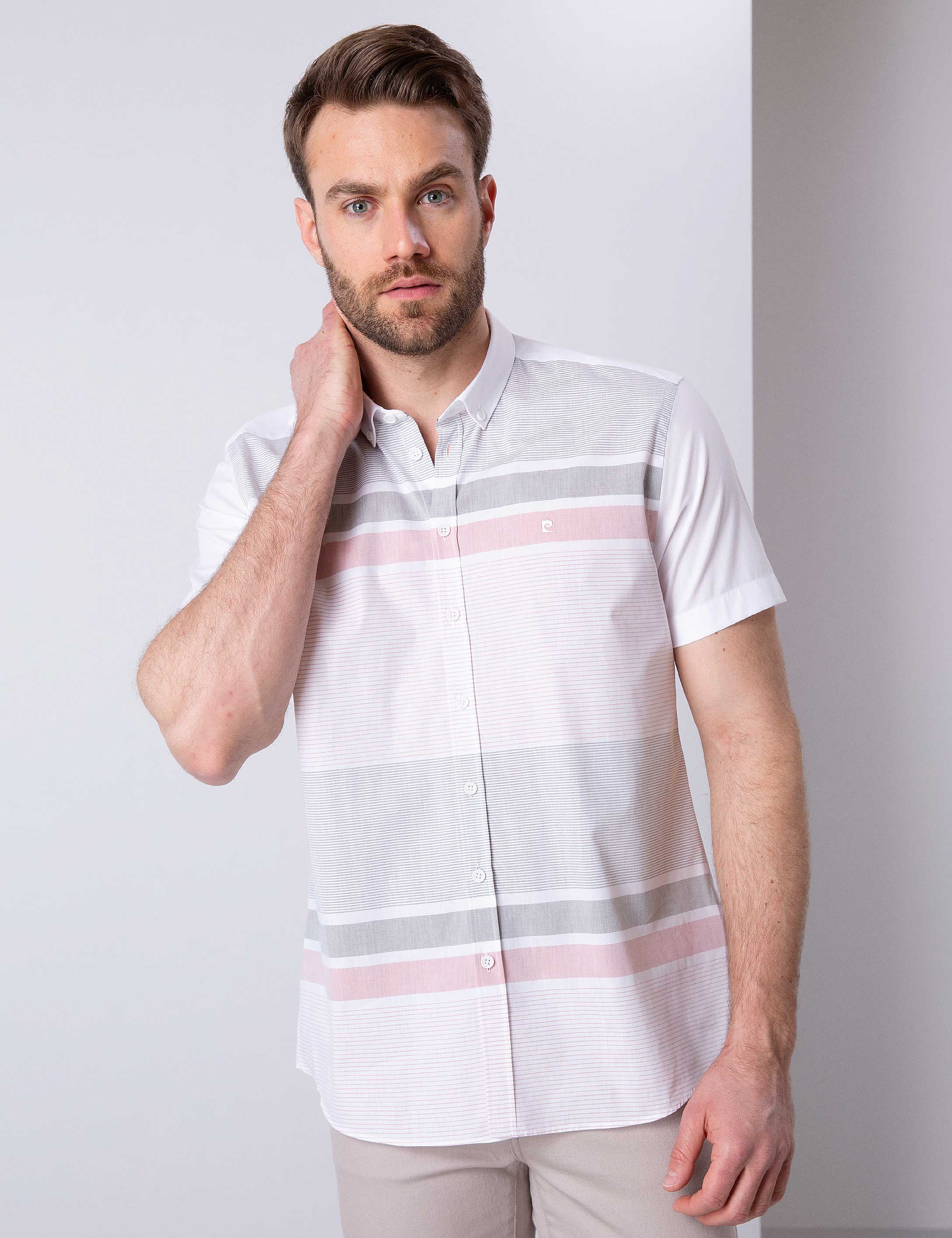 Yeşil Regular Fit Kısa Kollu Gömlek - Image 1
