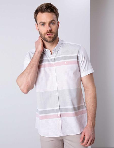 Yeşil Regular Fit Kısa Kollu Gömlek - 50202808037