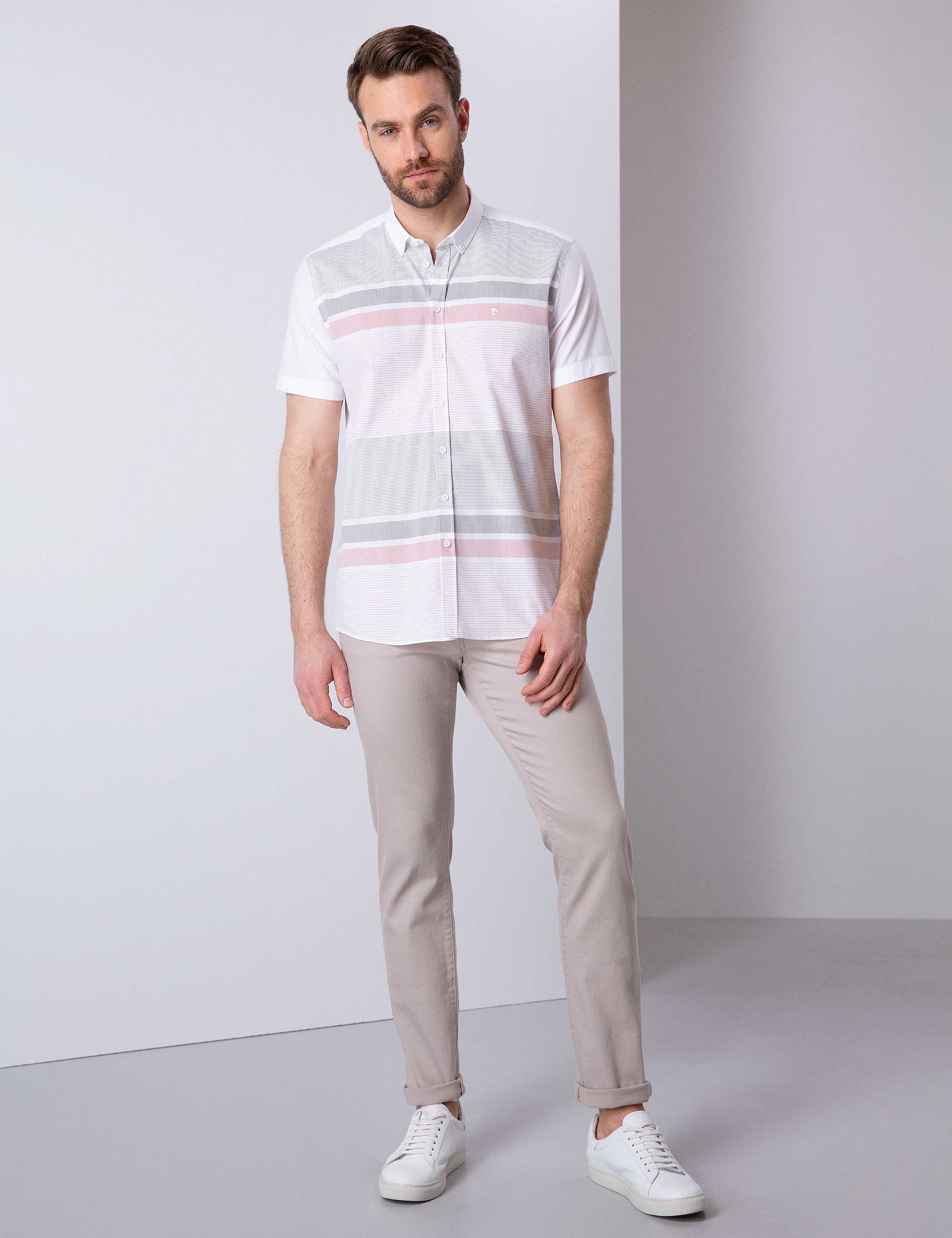 Yeşil Regular Fit Kısa Kollu Gömlek - Image 2