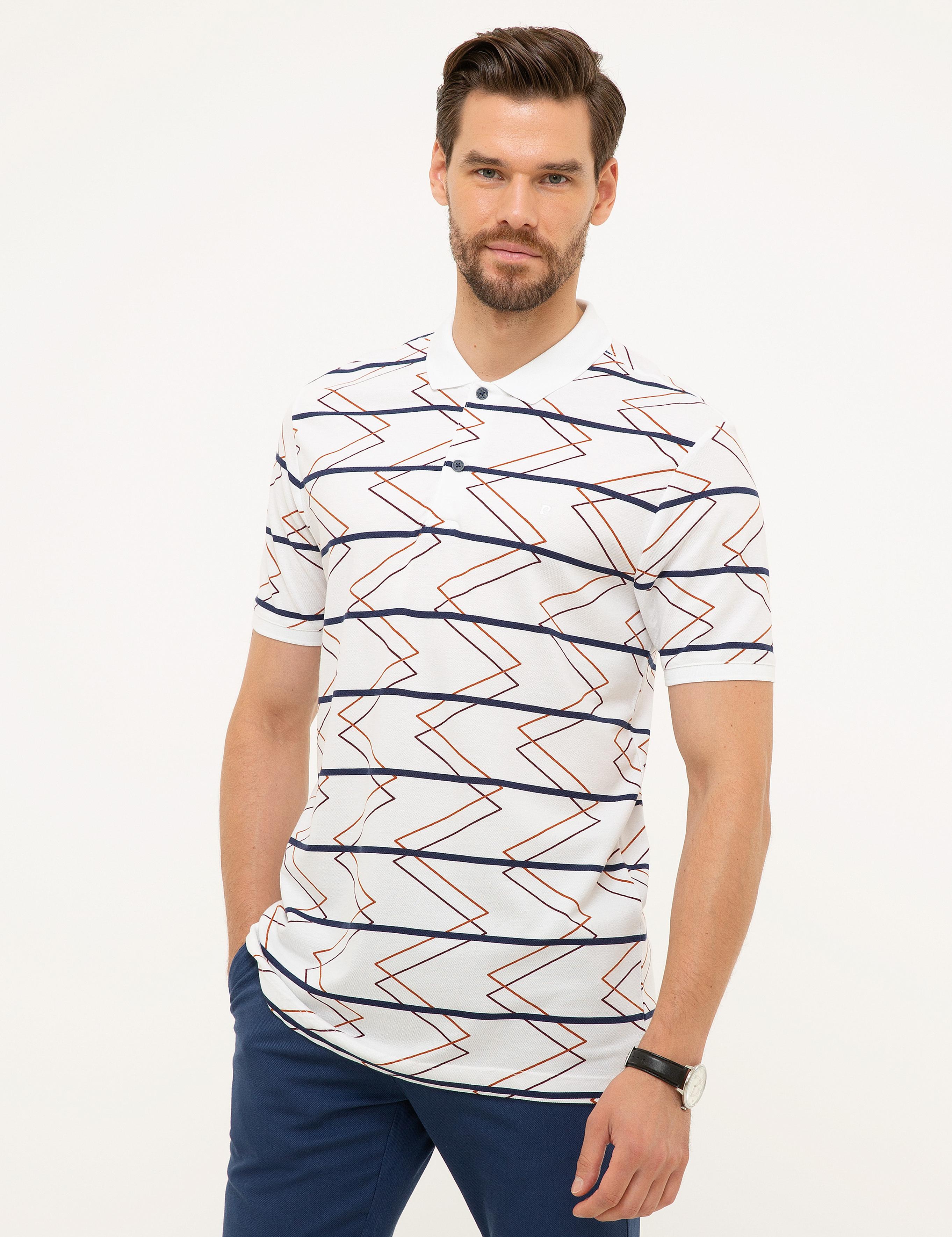 Beyaz Slim Fit Polo Yaka T-Shirt