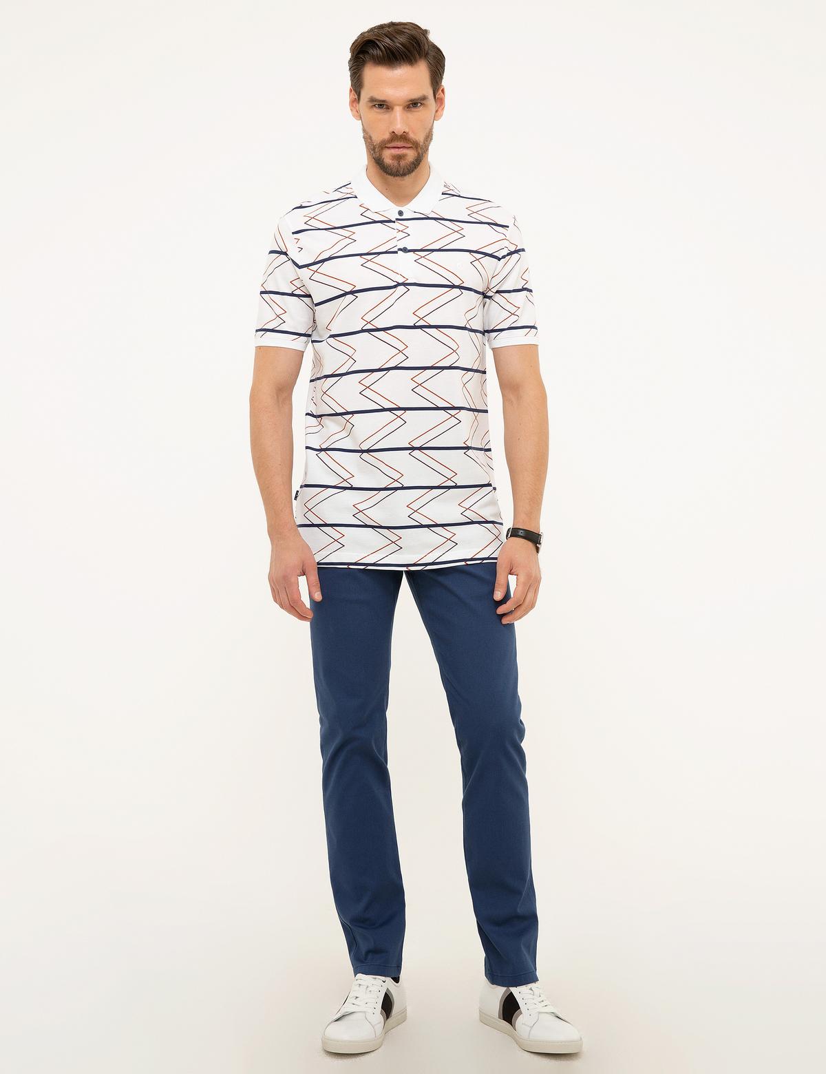 Beyaz Slim Fit Polo Yaka T-Shirt - 50202816022