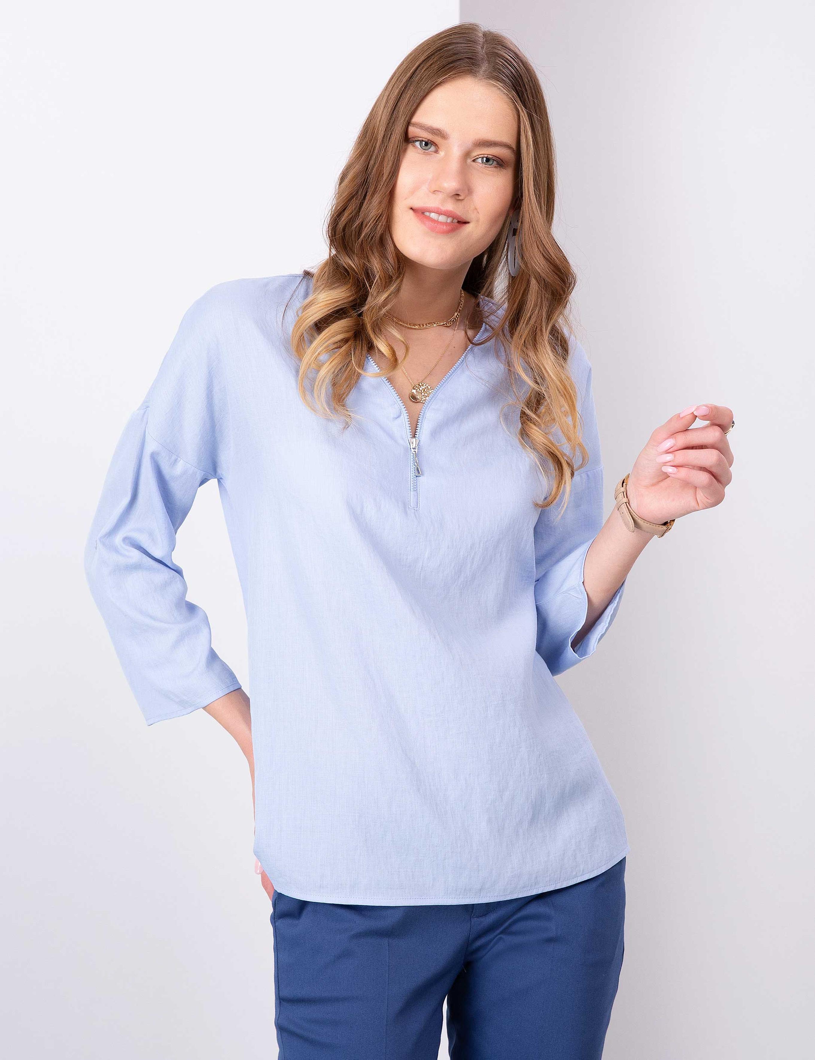 Açık Mavi Comfort Fit Uzun Kollu Gömlek