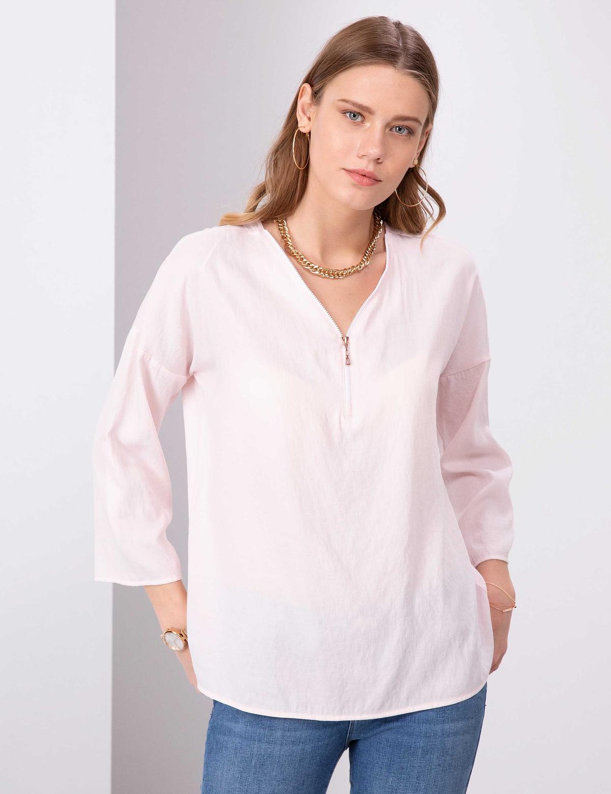 Toz Pembe Comfort Fit Uzun Kollu Gömlek - 50202820043