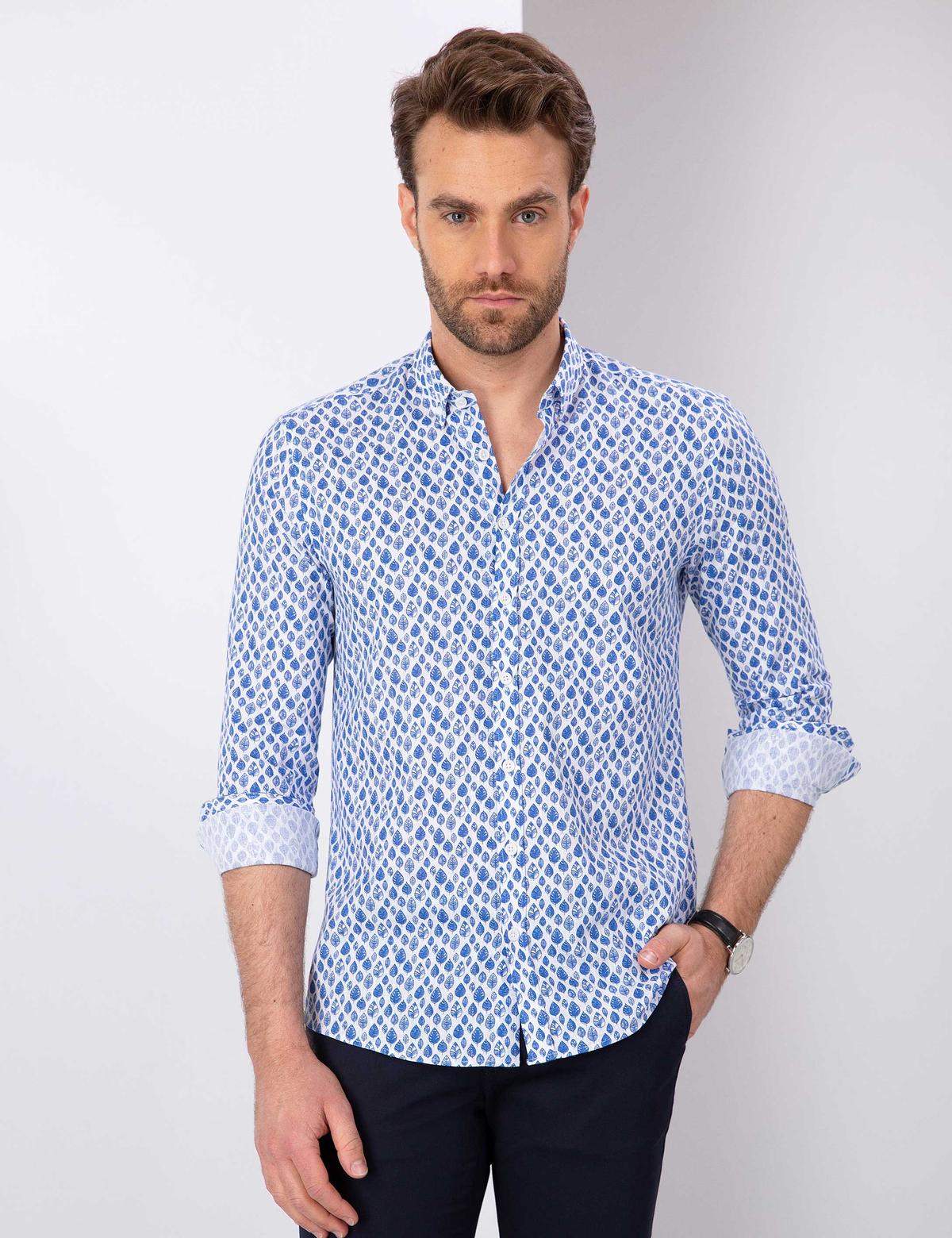 Saks Slim Fit Uzun Kollu Gömlek