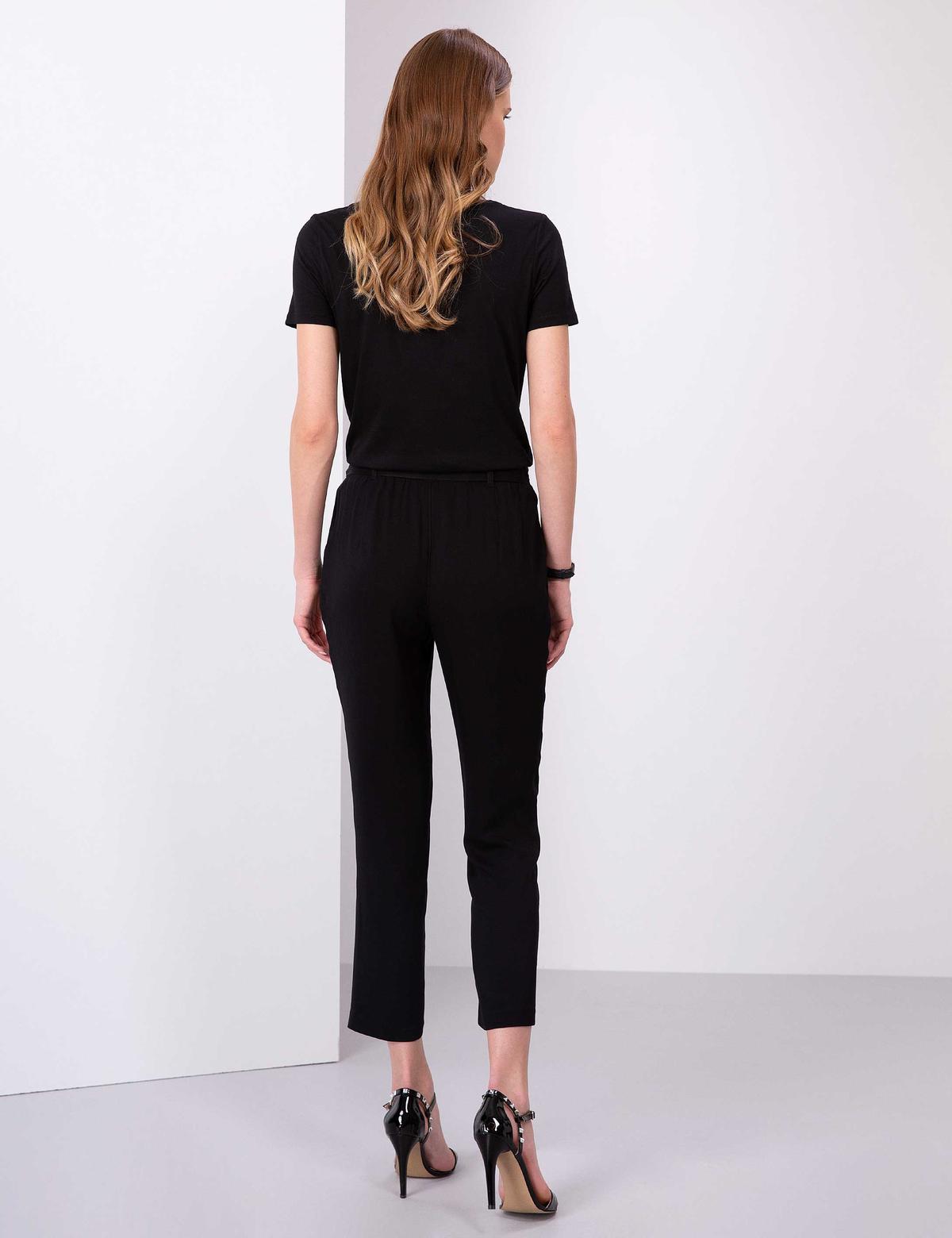 Siyah Carrot Fit Kumaş Pantolon - 50202845005