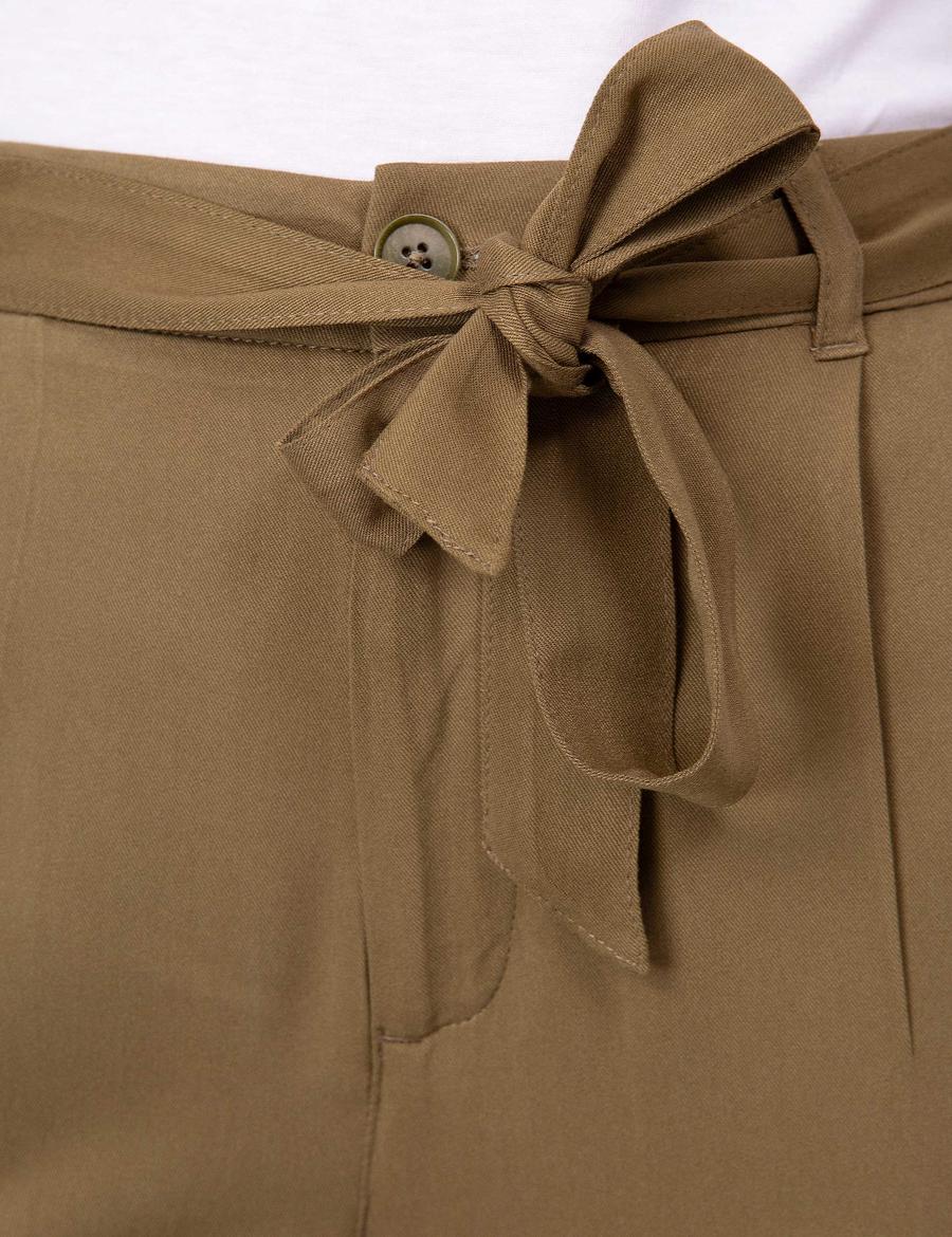 Haki Havuç Fit Kumaş Pantolon