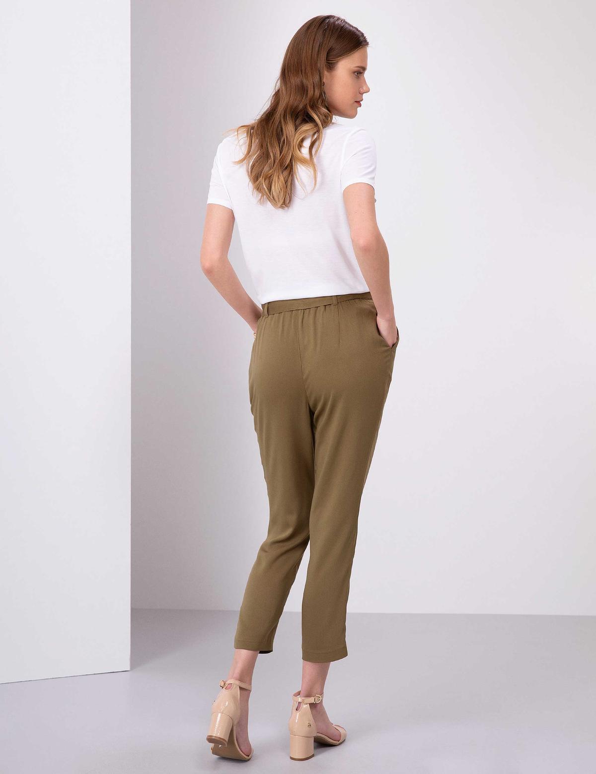 Haki Havuç Fit Kumaş Pantolon - 50202845015