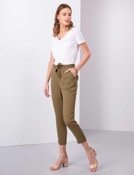 Haki Havuç Fit Kumaş Pantolon - 50202845015