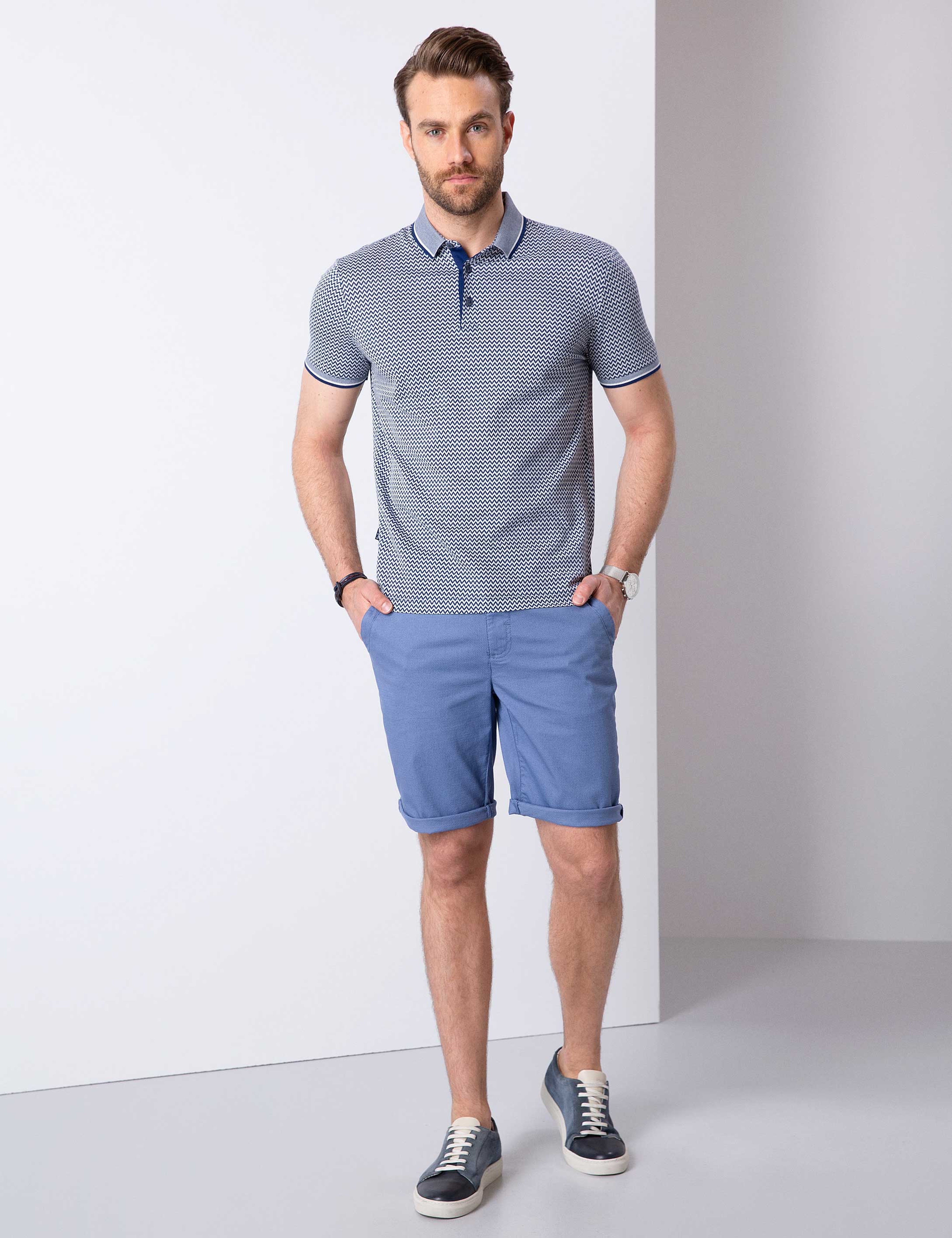 Lacivert Slim Fit Tişört - Image 3