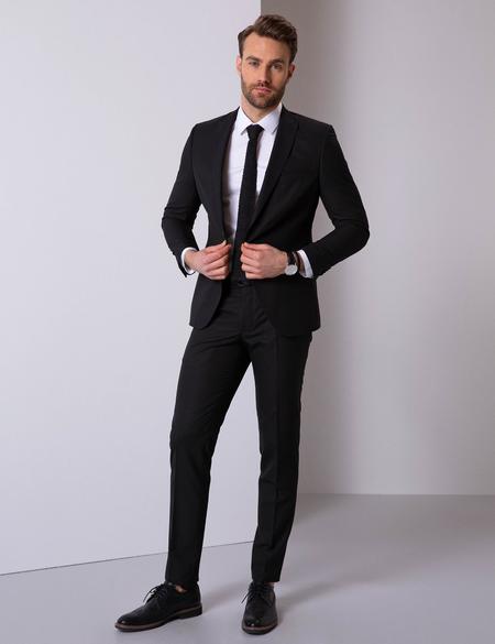 Siyah Ekstra Slim Fit Takım Elbise - 50203369002