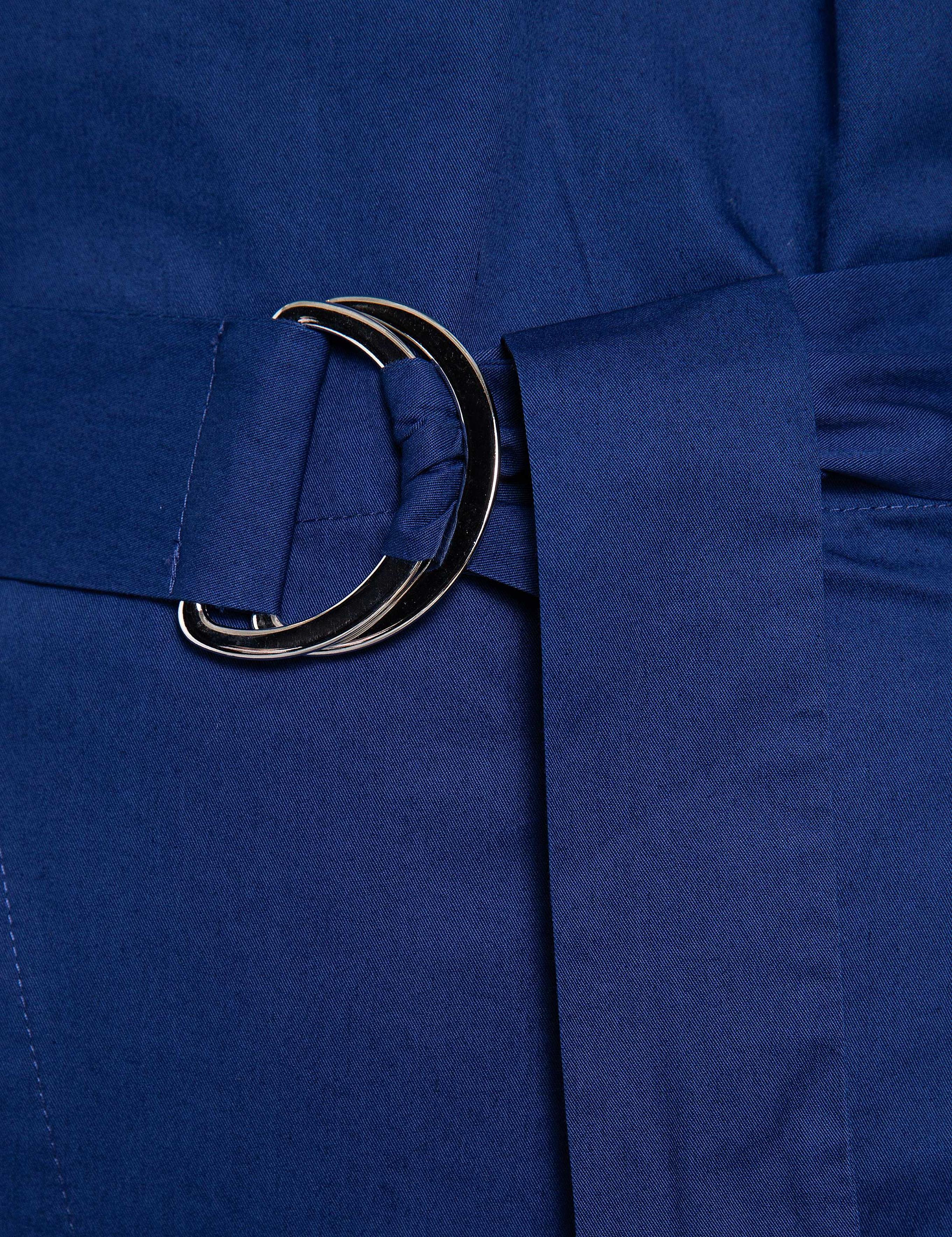 Lacivert Yırtmaç Detaylı Etek