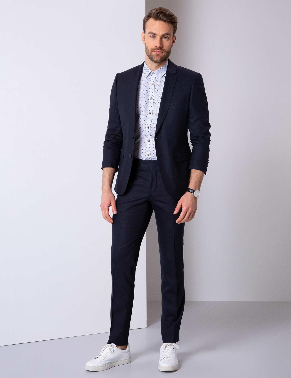 Lacivert Slim Fit Takım Elbise