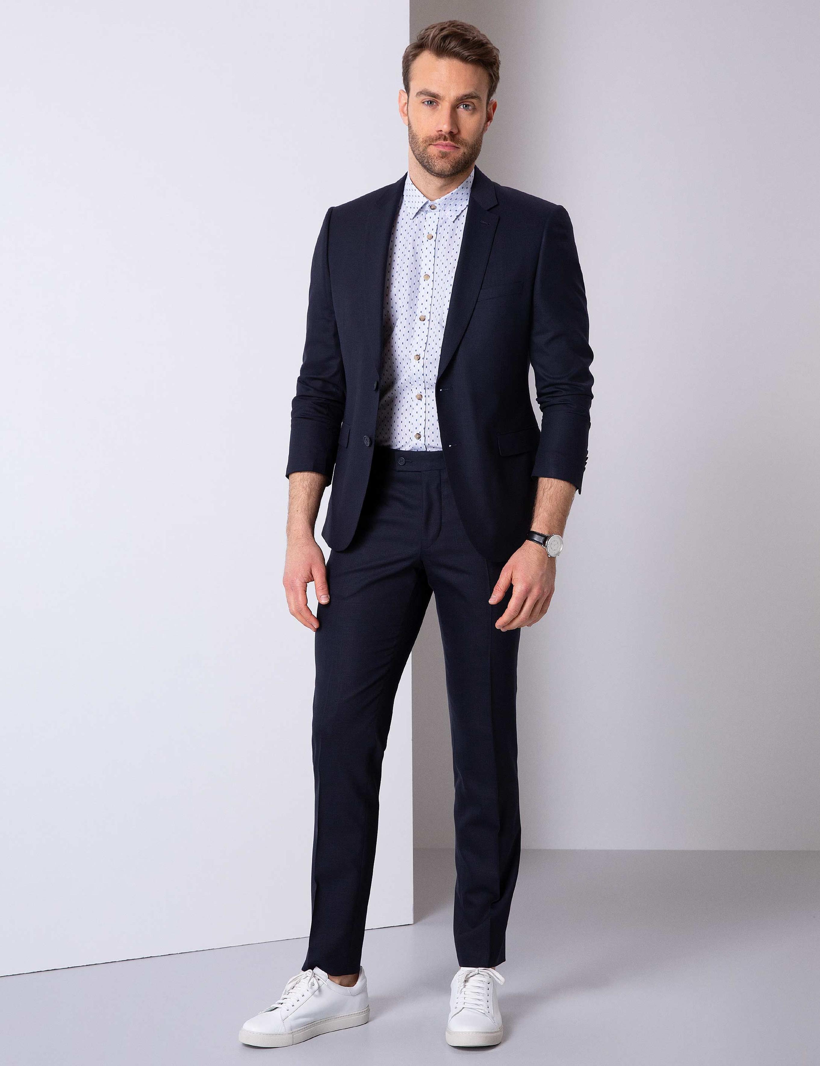 Lacivert Slim Fit Takım Elbise