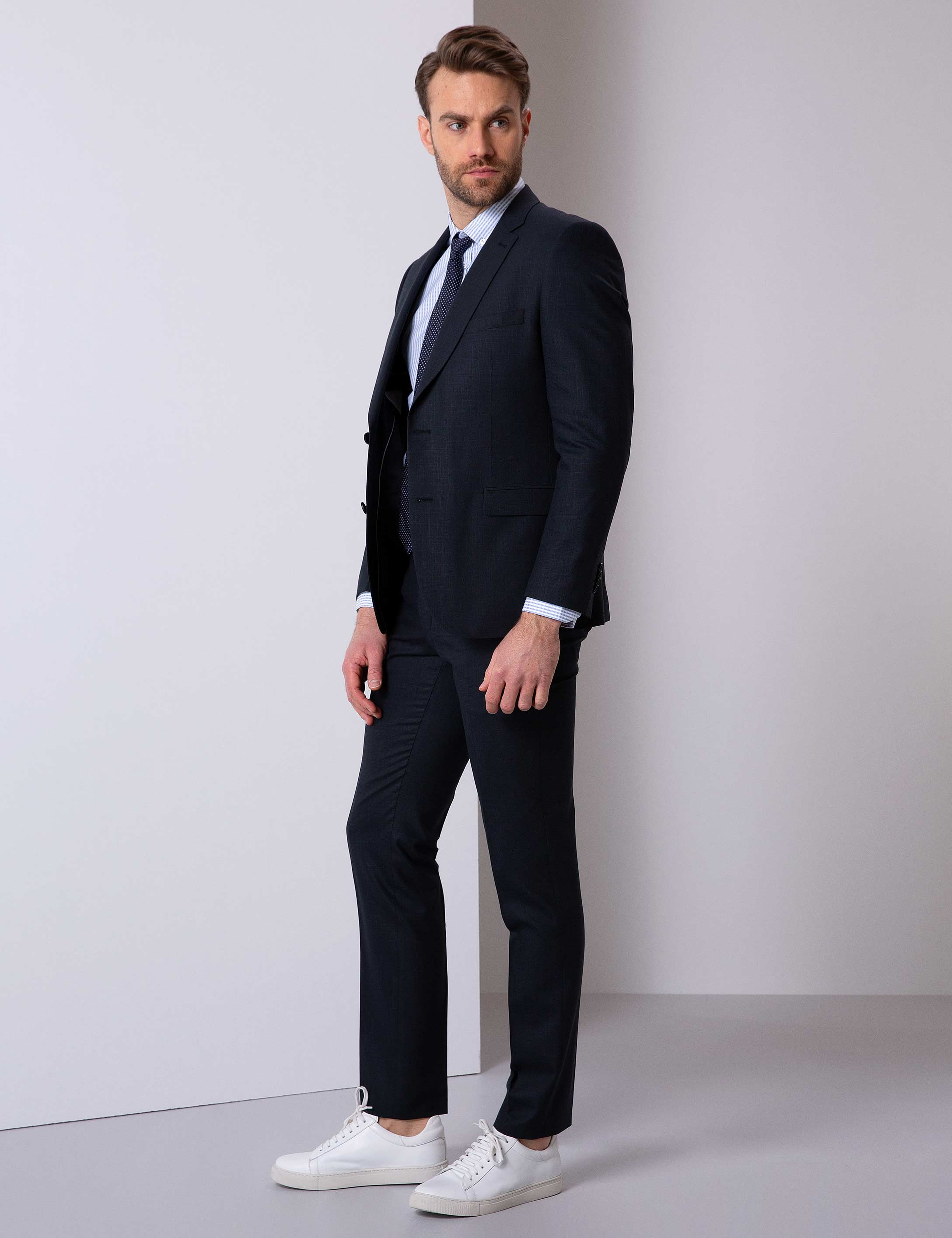 Siyah Slim Fit Takım Elbise - Image 2
