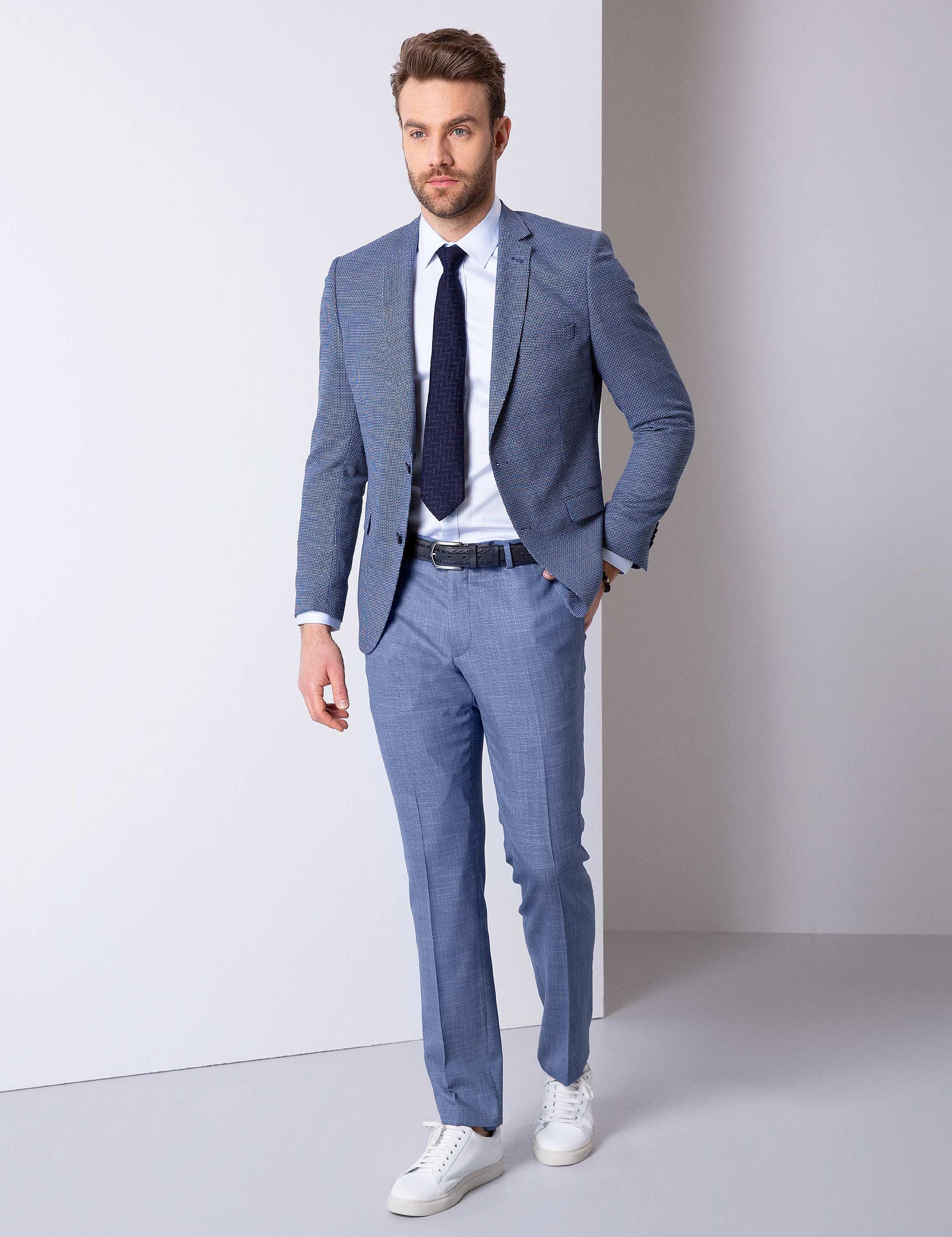 Açık Lacivert Ex. Slim Fit Ceket