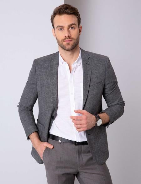 Siyah Slim Fit Ceket - 50203416055