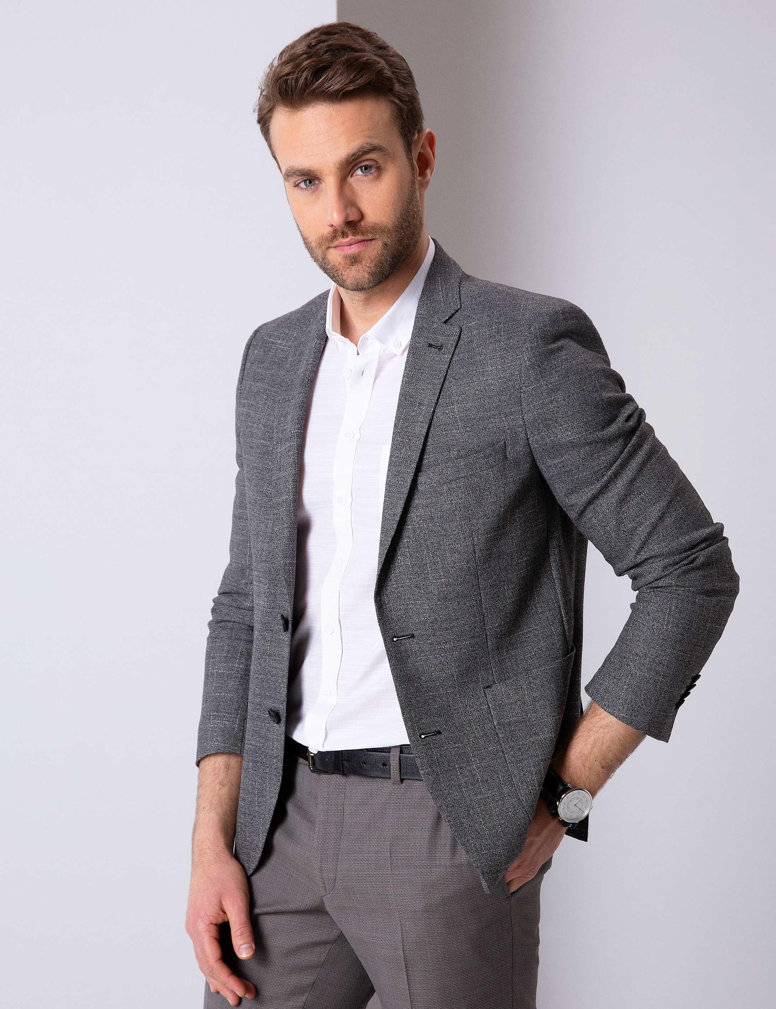 Siyah Slim Fit Ceket