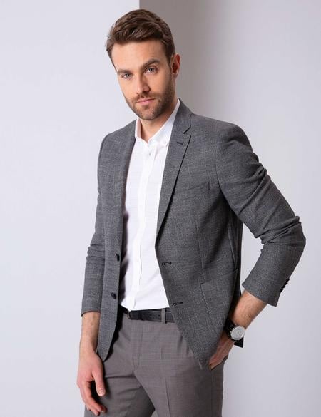 Siyah Slim Fit Ceket - 50203416055