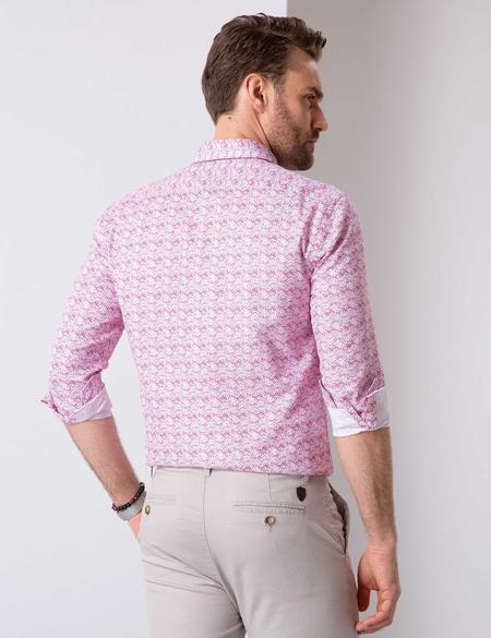 Bordo Slim Fit Uzun Kollu Gömlek - 50203441005