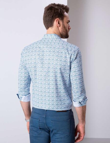 Petrol Slim Fit Uzun Kollu Gömlek - 50203441010