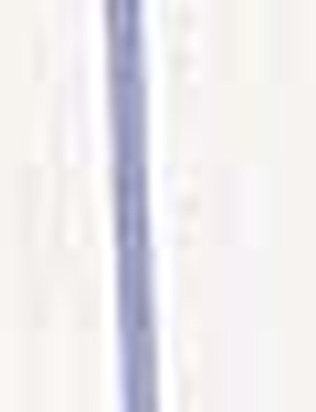 Açık Mavi Crop Çizgili Kısa Kollu Bluz - 50203443006