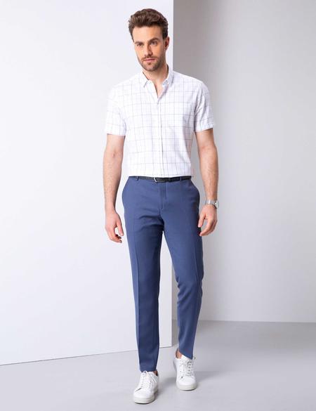 Açık Mavi Regular Fit Kısa Kollu Gömlek - 50203445014