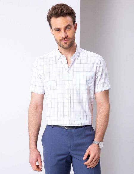 Açık Mavi Regular Fit Kısa Kollu Gömlek - 50203445014