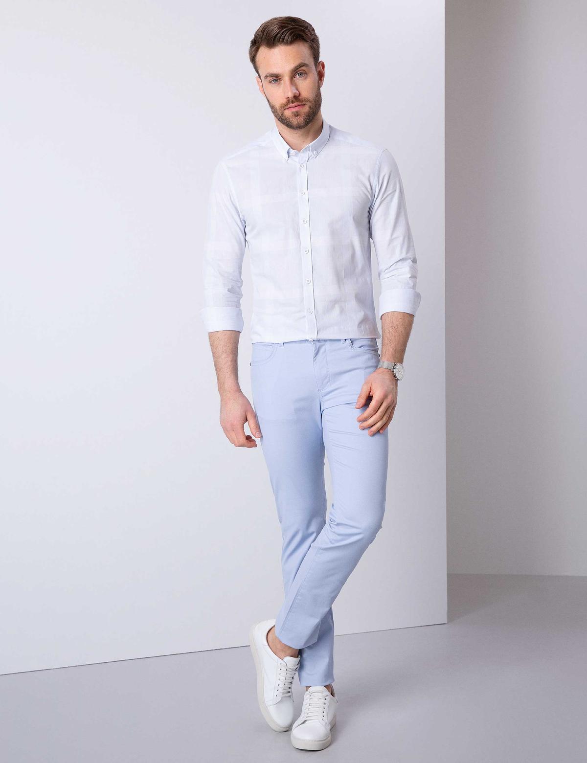 Açık Mavi Slim Fit Gömlek - 50203450001