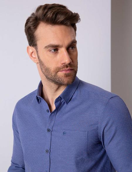 Lacivert Regular Fit Uzun Kollu Gömlek - 50203452015