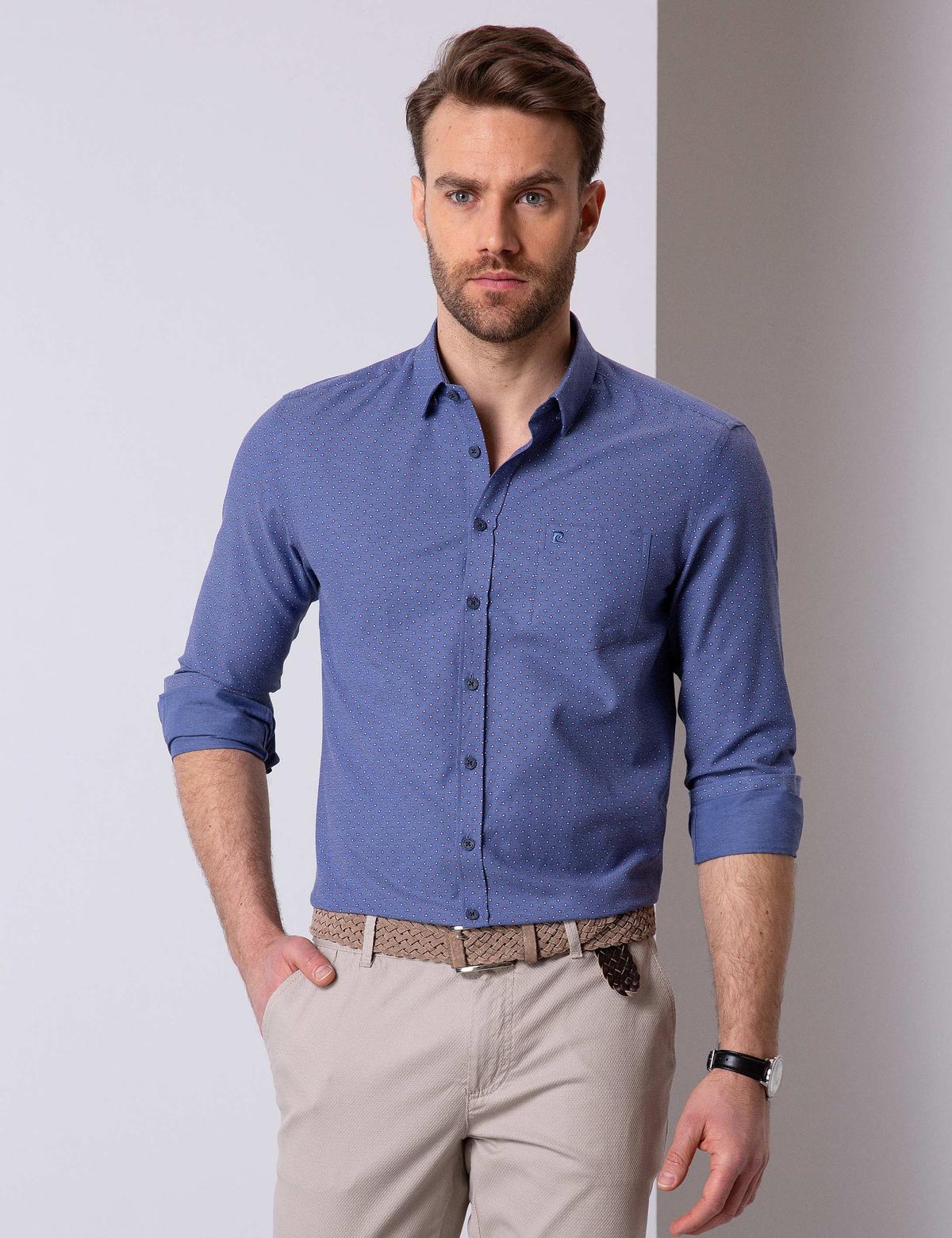 Lacivert Regular Fit Uzun Kollu Gömlek - 50203452015