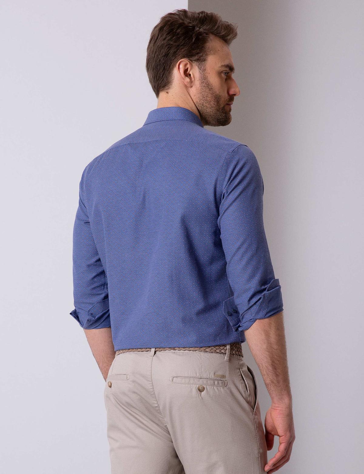 Lacivert Regular Fit Uzun Kollu Gömlek - 50203452015