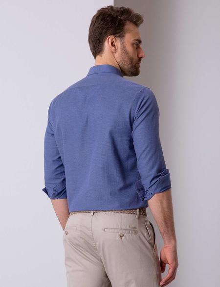 Lacivert Regular Fit Uzun Kollu Gömlek - 50203452015