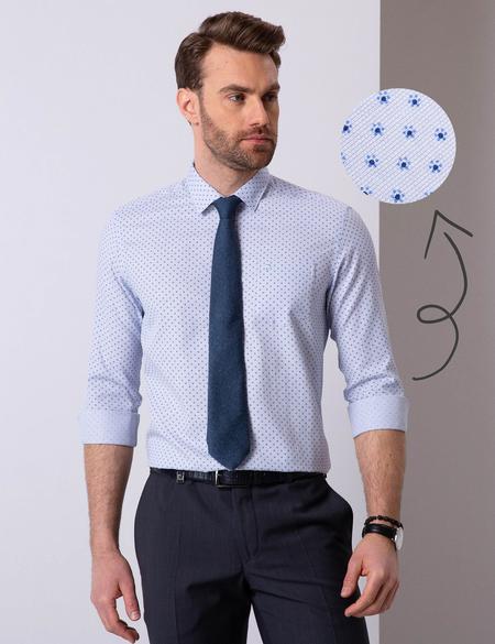 Açık Mavi Regular Fit Uzun Kollu Gömlek - 50203452006