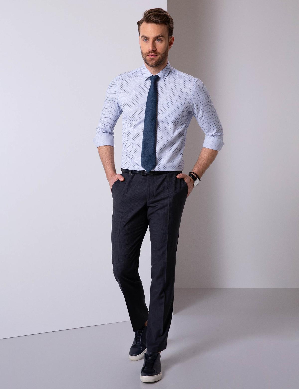 Açık Mavi Regular Fit Uzun Kollu Gömlek - 50203452006