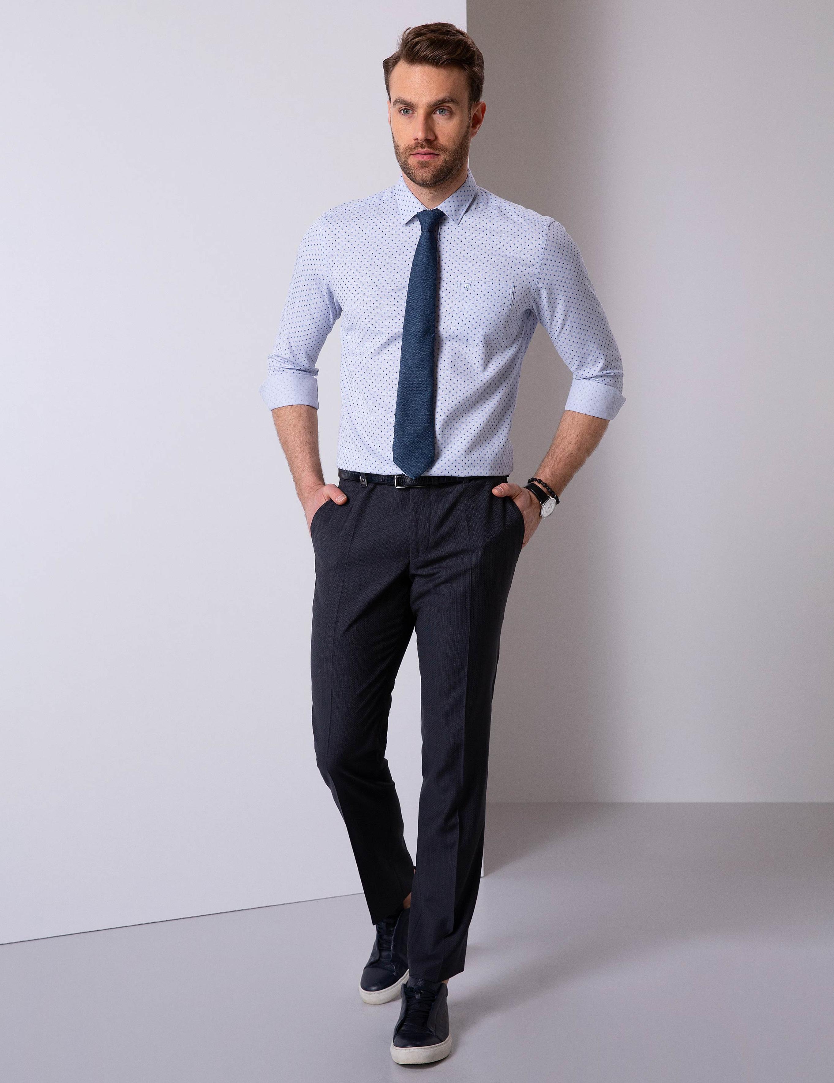 Açık Mavi Regular Fit Uzun Kollu Gömlek