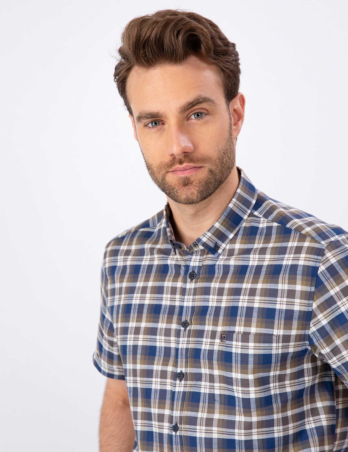 Kahverengi Regular Fit Kısa Kollu Gömlek - 50203457007