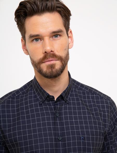 Lacivert Regular Fit Kısa Kollu Gömlek - 50203461006