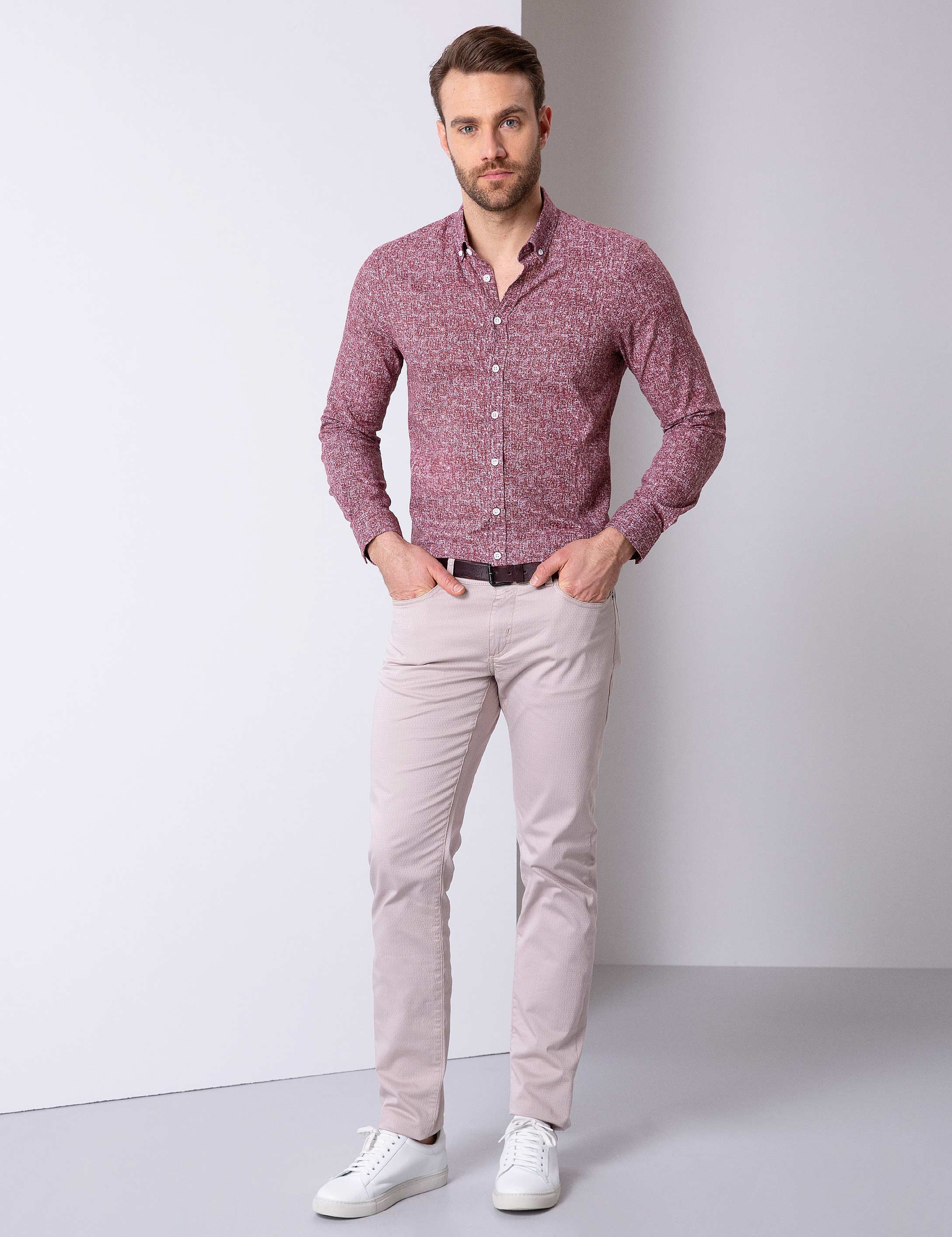 Kiremit Slim Fit Gömlek - Image 3